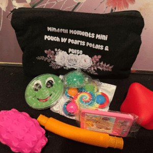 Photo of the mindful moments pouch and contents