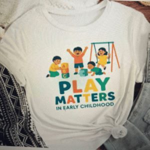 Photo of play matters t-shirt